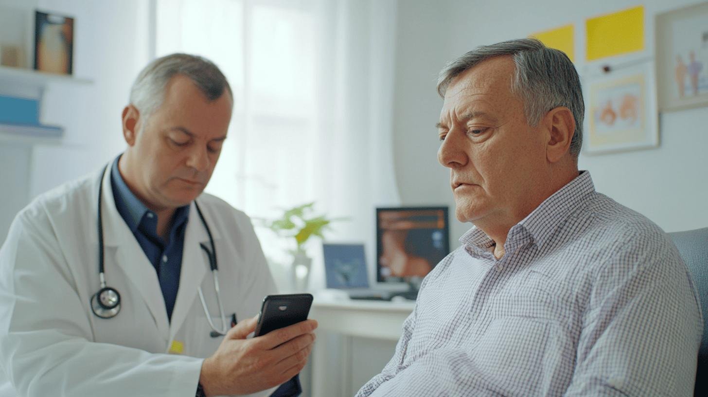 A Doctor Consulting with His Patient