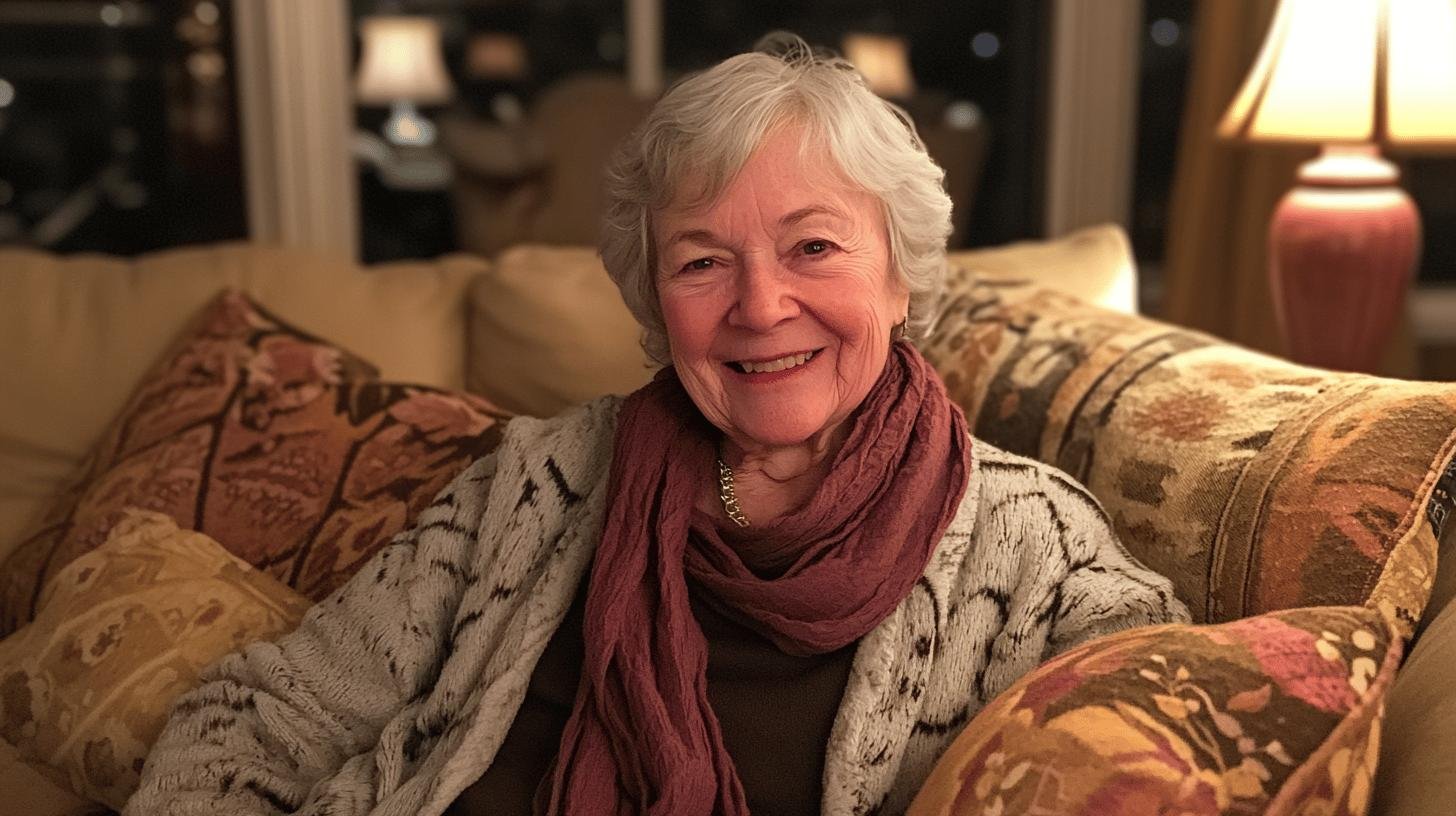 An Elderly Woman Sitting on Her Couch-Psychological and Emotional Support for Elderly Cancer Patients