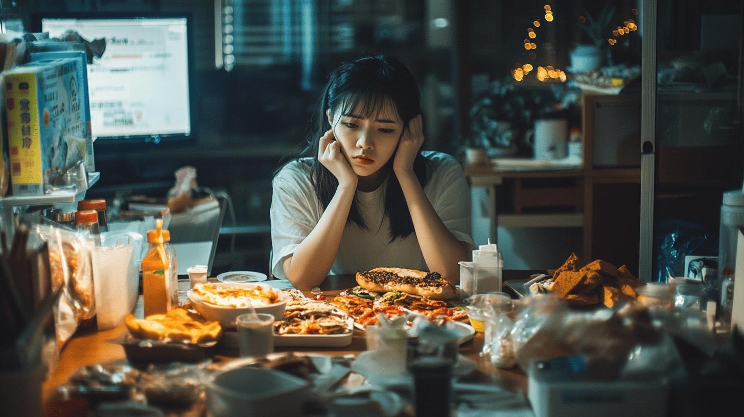 A Young Girl Sitting at the Dinning Table 