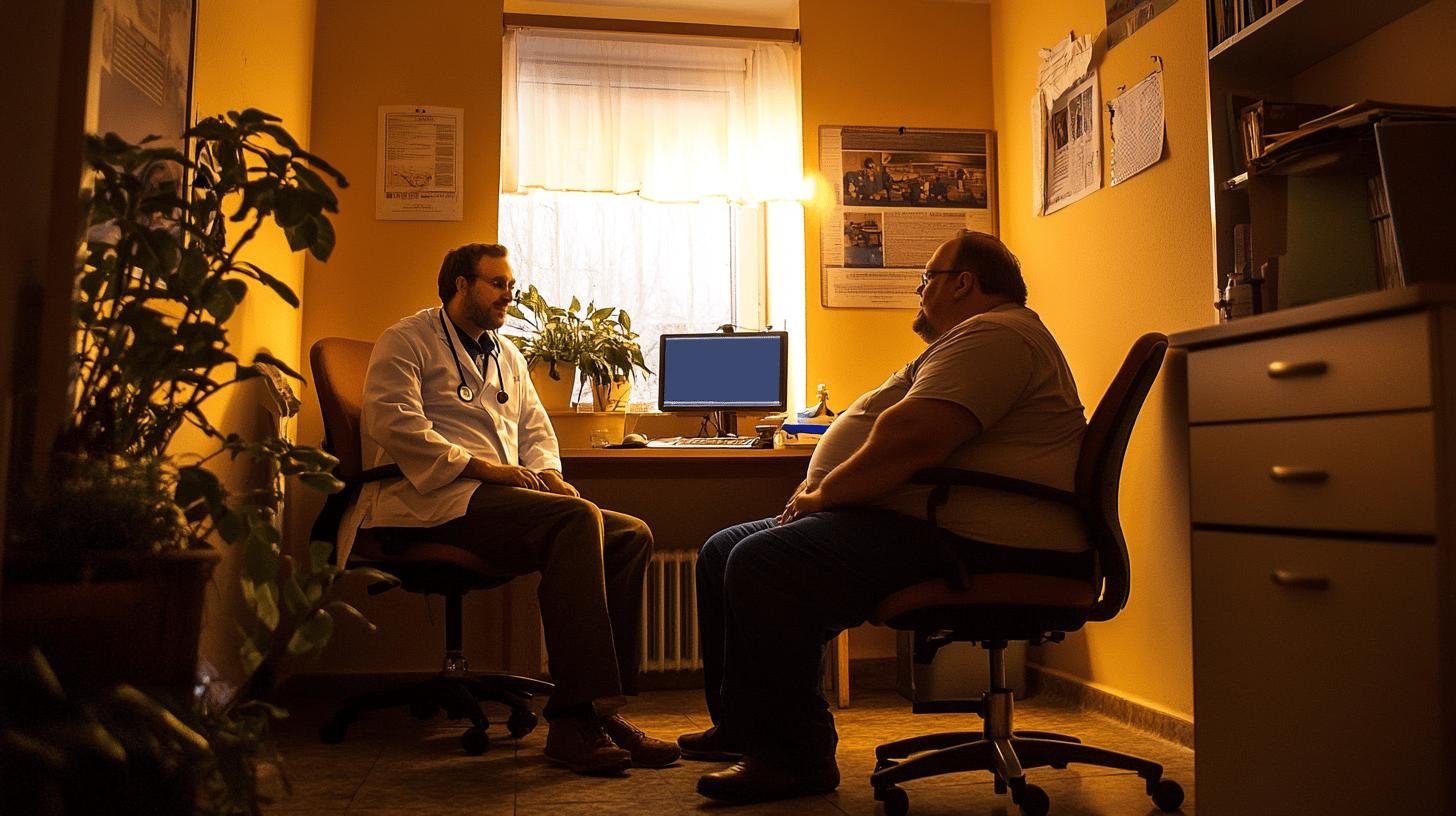 A Doctor Having a One-on-One with His Obese Patient-The Role of Direct Primary Care in Obesity Management