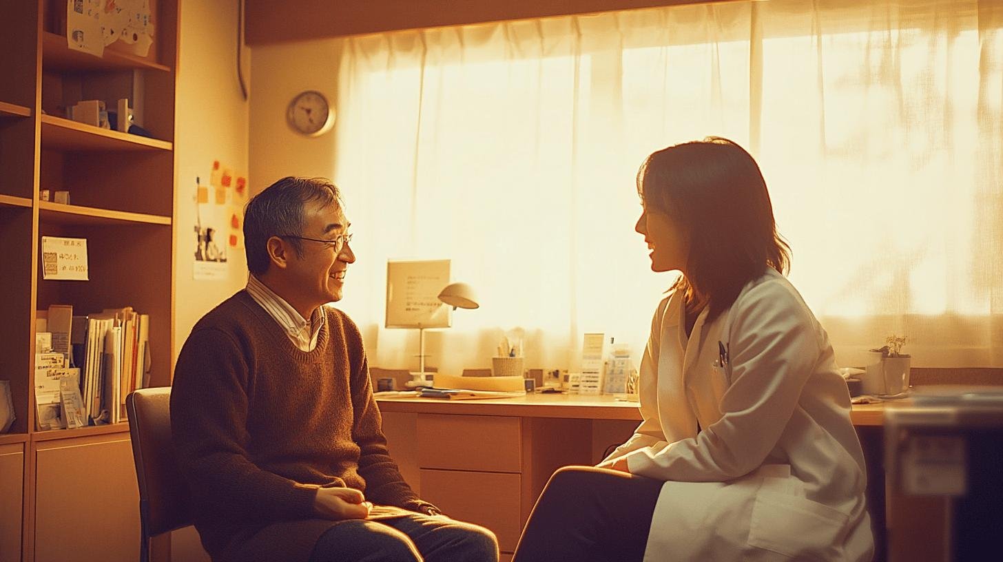 A Doctor Discussing with Her Elderly Patient-Neurological Diseases Affecting One Side