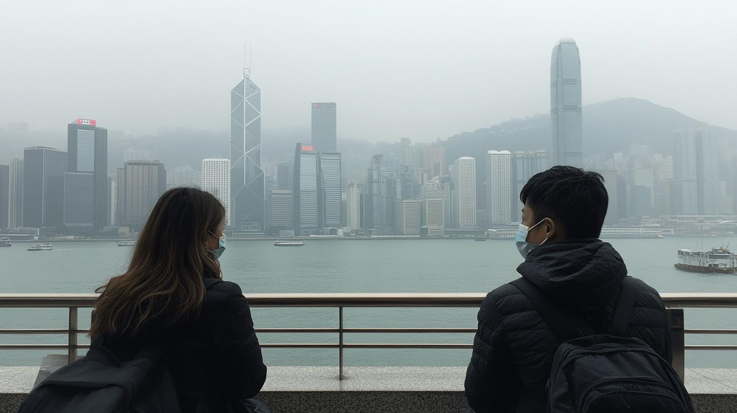 A Man and a Woman Standing By the Bridge Wearing Their Nose Masks-Environmental Health Conditions