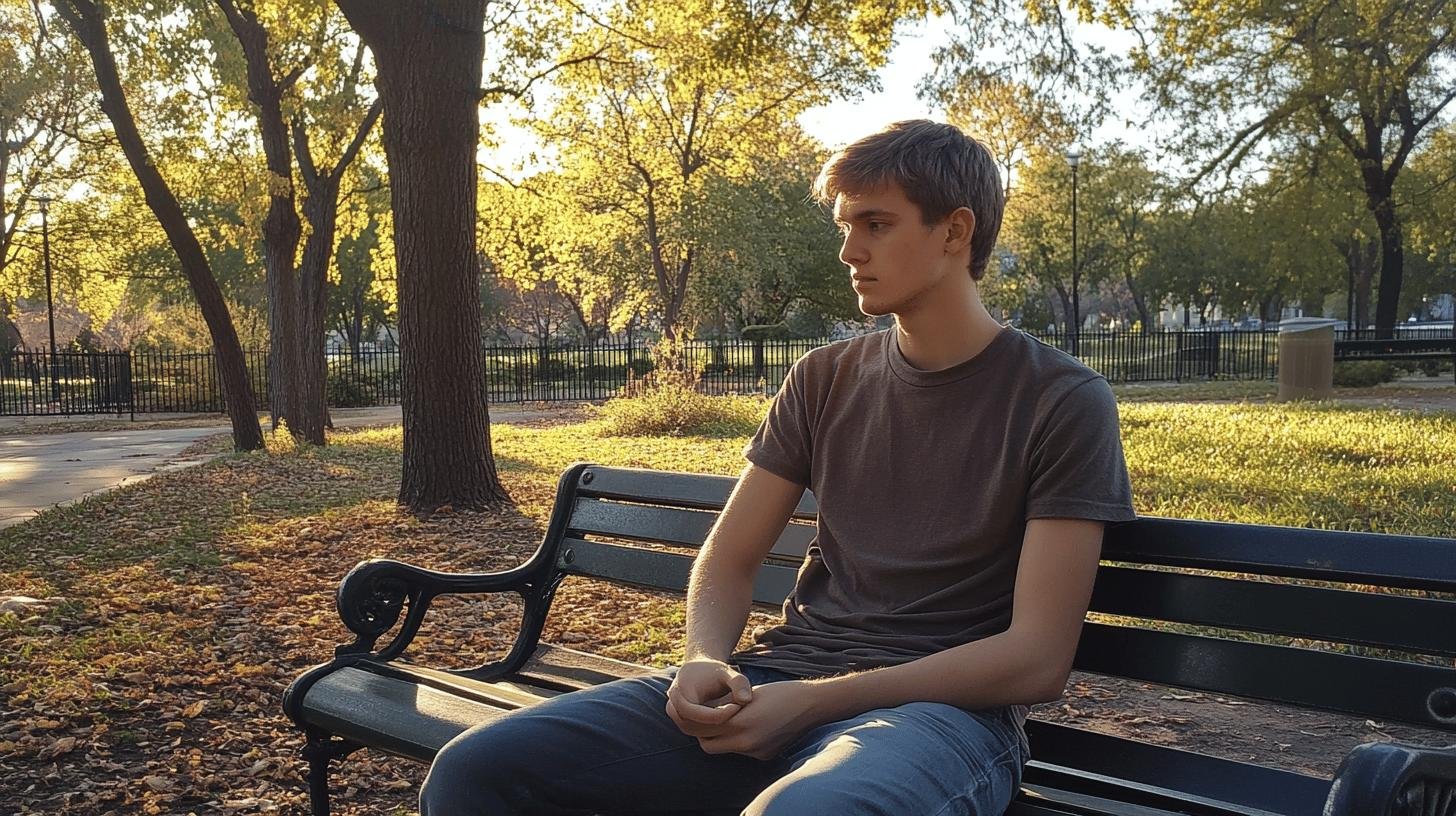 A Boy Sitting on a Bench in a Park-How Mental Health and Mental Illness Are Connected