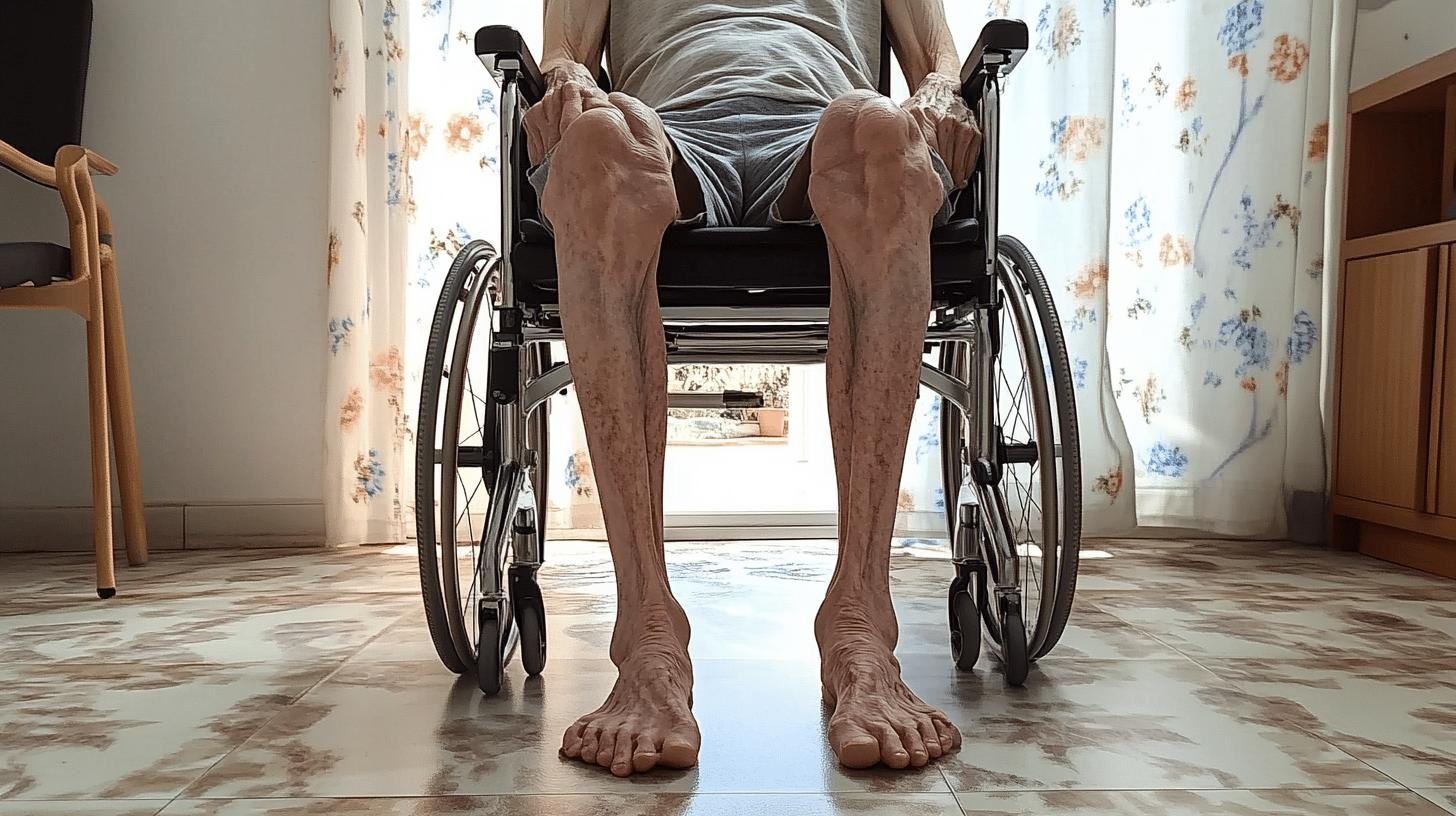 A Sick Elderly Man Sitting on a Wheelchair-Neurological Diseases Causing Weight Loss