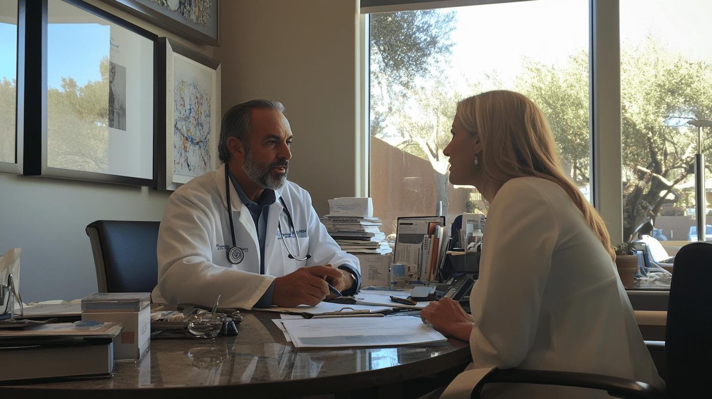 A Doctor Advising His Female Patient