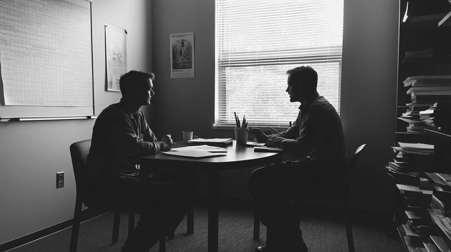 Two Young Men Discussing the Role of Psychiatrists and Psychologists in Mental Health Diagnosis