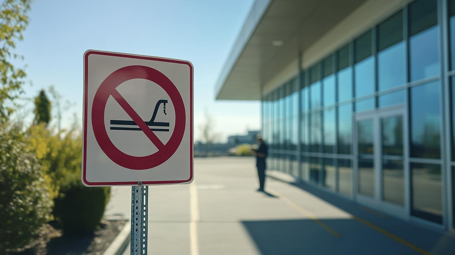 Chronic Respiratory Disease Prevention: 'No-smoking zone' sign