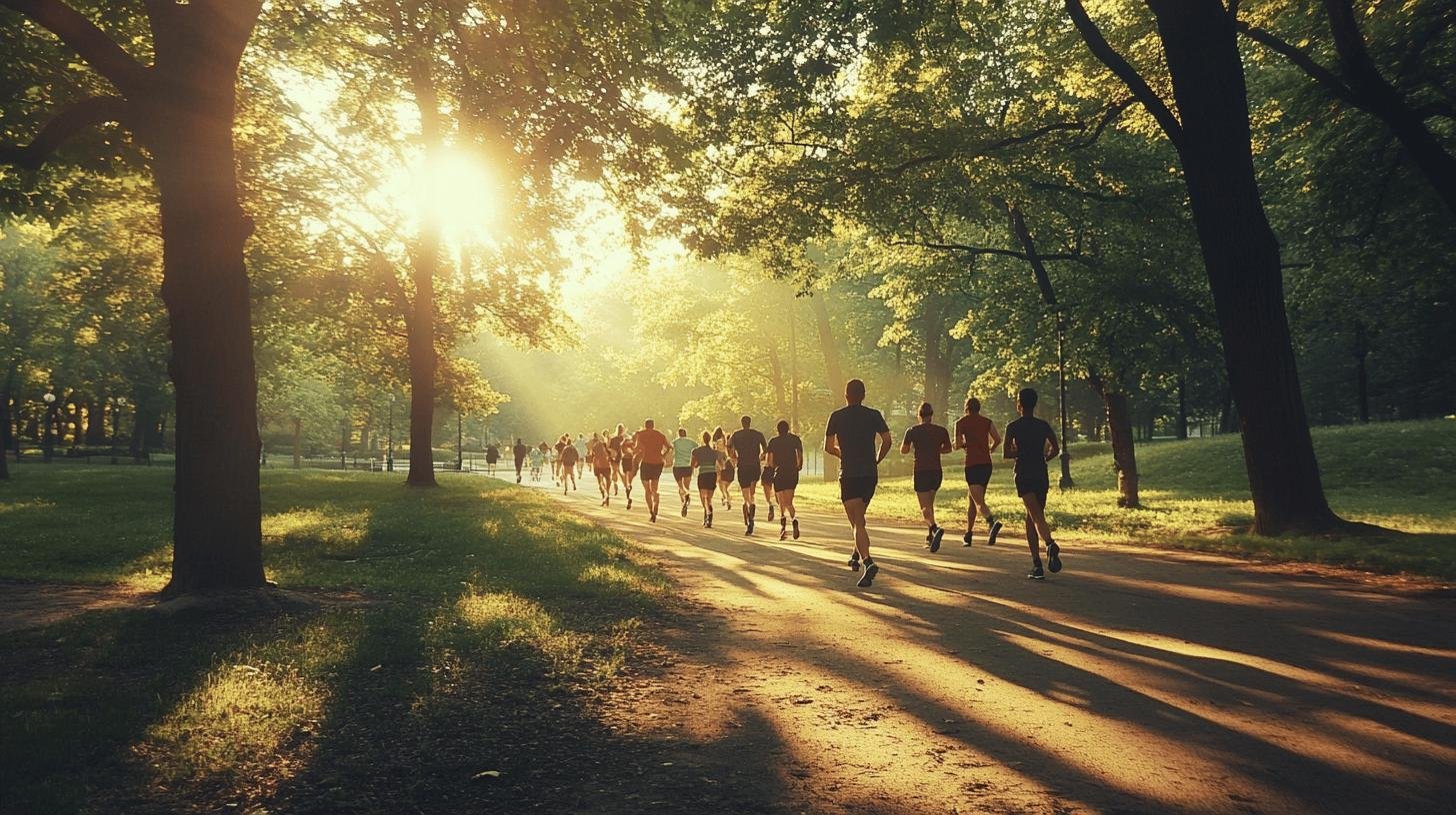 Exercise and Chronic Disease Prevention: A group of people jogging